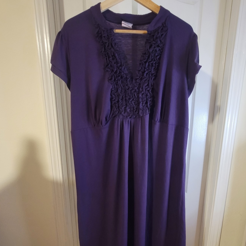 Torrid Purple Cotton Midi Dress 2